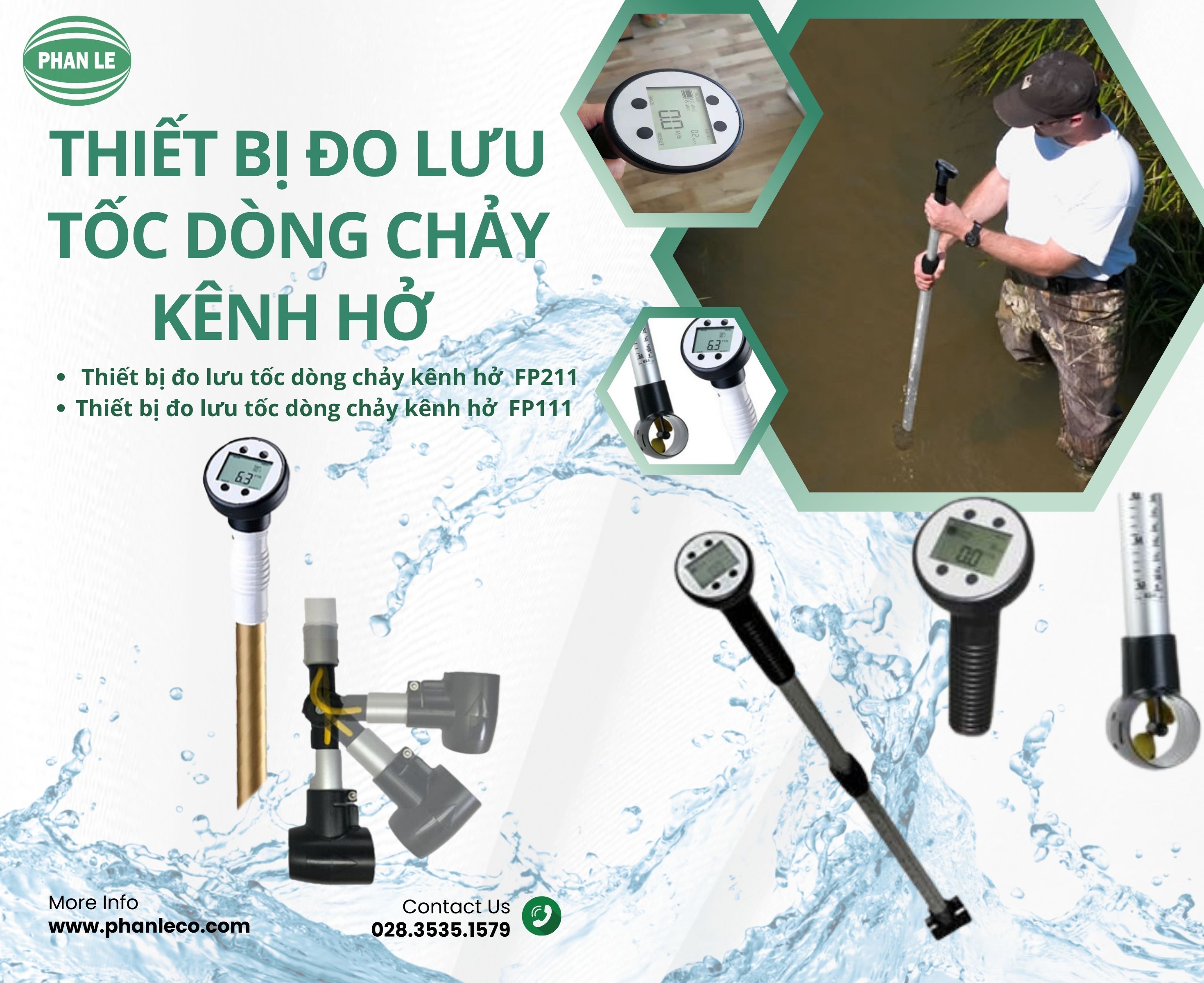 Thiết bị đo lưu tốc dòng chảy kênh hở FP111/ FP211 - Global Water