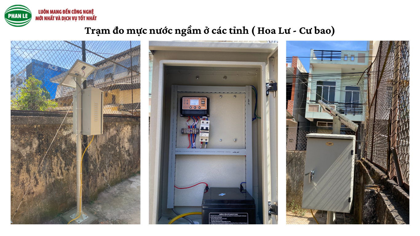 Hệ thống đo mực nước ngầm tự động tại Hoa Lư và Cư Bao
