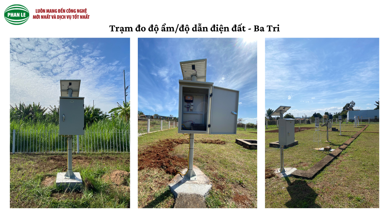 Trạm đo độ ẩm đất tại Ba Tri - Bến Tre